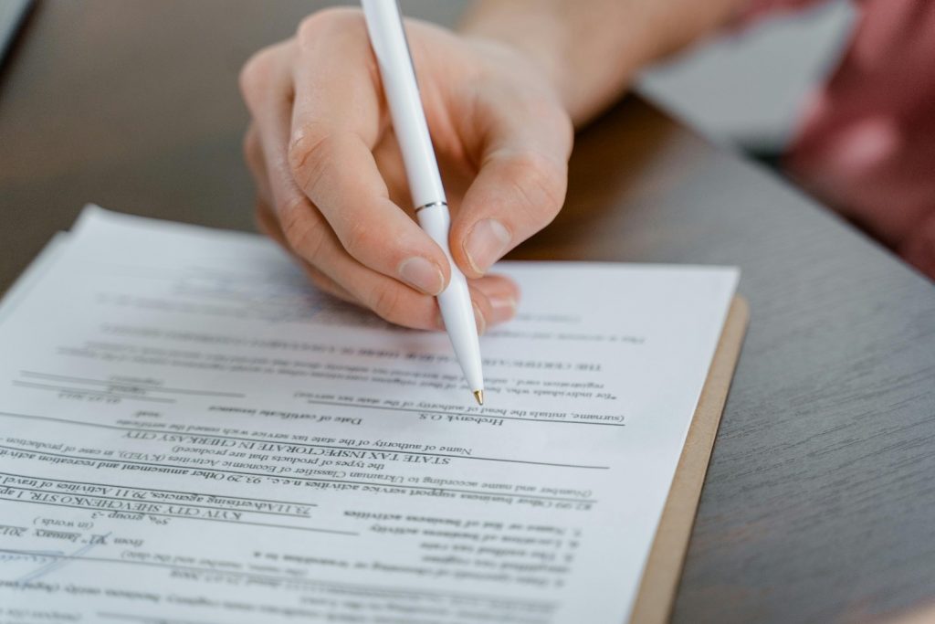 Form F signing agreement